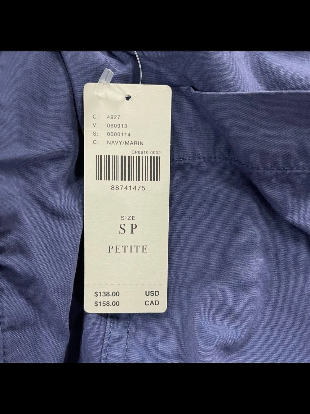 Anthropologie Ruched Poplin Parachute Pants Women's Size SP Navy - Picture 5 of 9